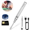 mizikuu Saldatore a Stagno, 8W Kit di Saldatura a Stagno Professionale Regolabile 300℃〜450℃ con Punte di Saldatura, Filo per Saldatura, Pompa Dissaldante