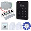 FTSTech Kit di sicurezza domestica 125 KHz con controllo di accesso completo della porta +serratura elettrica+alimentazione+pulsante di uscita (kit serratura magnetica)