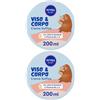 Nivea Baby Viso & Corpo Crema Soffice 200 ml, bambini corpo e viso idratante nutriente 2x200 ml