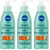 Nivea Derma Skin Clear Gel Detergente Viso Anti-Imperfezioni 150 ml per la cura della pelle grassa 3x150