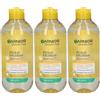 Garnier SkinActive, Acqua Micellare Tutto in 1, Vitamina C, Pelli Spente e Non Uniformi, 400 ml 3x400