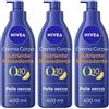 Nivea Q10 Crema Corpo Nutriente Rassodante 400 ml, corpo rassodante e idratante pelle secca 3x400 ml
