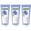 Klorane Balsamo dopo-shampoo avvolgente e volumizzante al Lino BIO 200ml - Capelli sottili, Volume naturale 3x200 ml