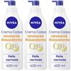 Nivea Q10 Crema Corpo Idratante Rassodante 400 ml, corpo rassodante e idratante pelli normali 3x400 ml