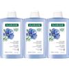 Klorane Shampoo avvolgente e volumizzante al Lino BIO 400ml - Capelli sottili, Volume naturale 3x400 ml