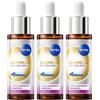 Nivea Luminous630 Skin Glow Siero Viso Luminosità Immediata 30 ml, antimacchia viso idratante 3x30 ml