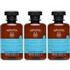 APIVITA Hyaluronic Hydra Shampoo Idratante per Capelli Fini 250ml con Miele StB e Acido Ialuronico 3x250 ml