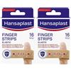 Hansaplast Elastic Finger Strips, Cerotti dita extra lunghi, elastici e flessibili, 16 pezzi 2x16 Pc
