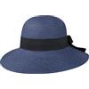 LIPODO CAPPELLISHOP Timenta Classic Cappello di Paglia a Tesa Larga Fascia unicolore con Fiocco Donna Primavera Estate