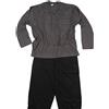Adamo - Pigiama lungo, motivo a righe, colore: Antracite grigio. XXXXXXL