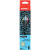 Kores - Grafitos Style Cracked: Matite di Grafite HB con Mina Morbida e Gomma da Cancellare Senza Lattice, Forma Triangolare Ergonomica e Colori Metallici, Confezione da 6