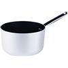 Baldassare Agnelli Pentole Agnelli, ALSA105S16, Casseruola Alta con 1 Manico Tubolare in Acciaio Inossidabile, Alluminio, Argento