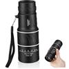 Hemobllo Cannocchiale Monoculare 16x52mm Nero in Plastica, Telescopio Portatile per Escursioni e Osservazione Fauna Visione Notturna a Bassa Luminosità e Visuale Nitida