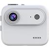 MoSundi Y360 - Action camera 4K HD con display estraibile e batteria da 800 mAh, per paracadutismo, ciclismo, vlogging, colore arancione (bianco 32G)