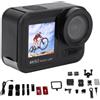 Camnoon Action Camera 4K con Scheda di Memoria da 32 GB, Fotocamera Sportiva Impermeabile Fino a 20 M da 64 MP 60 FPS 8X, Touchscreen 2 Pollici, Obiettivo Grandangolare 150°, Zoom