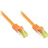 Good Connections Cavo patch RJ45 con cavo grezzo Cat.7 e protezione del naso a scatto (RNS®), S/FTP, PiMF, senza alogeni, 600MHz, OFC, arancione, 50m, Buono