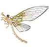 Beavorty Spilla da Donna Libellula in Acrilico Trasparente e Zirconi, Resistente e Antiruggine, Elegante Accessorio per Occasioni Formali e Natale
