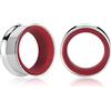 Vankula Dilatatori Lobo Double Flared tunnel dilatatore orecchie Bicolore di Base in Acciaio inossidabile lobi piercing espansori Gioielli Uomo Donna 19mm(3/4) Argento Rosso