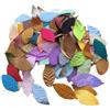 HOMOCONO 100 Pezzi Foglie Finte in Seta Colorate per Decorazioni Fai-da-te, Materiale Leggero e Realistico per Coroncine, Feste e Artigianato Colore Casuale