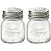 Bormioli Rocco 6136900 Set 2 Vasi Sale E Pepe 4 Stagioni Genietti In Vetro Con Tappo Gr 150