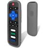 IRAINSUN Custodia protettiva per telecomando Roku - Materiale in silicone ecologico, a prova di goccia, antipolvere, lavabile, compatibile con la maggior parte dei modelli di Roku Voice Remote Skin, Roku TV
