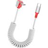 Elnwnnkc Due Cavi Ricarica USB C PD100W Spirali Retrattili Connettori Angolati A 90° Regolazione della Corrente Conservazione Guscio in Alluminio Cavo Ricarica A Spirale Antiossidante
