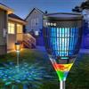 Anysun Lampada Antizanzare Solare da Esterno, Zanzariera Elettrica 4200V con Luce Fiamma e Proiettore Nebula, Ricaricabile USB, IPX5, Sensore Intelligente, per Terrazza, Giardino e Camping (Nero)