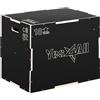 Yes4All MUN4 - Plyo in legno antiscivolo, 3 in 1, colore: nero, 50,8 x 45,7 x 40,7 cm