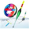 Generic Seta Pesca A ,Alta Sensibilità Portatile,Kit Auto Galleggianti Per Linea Di Pesca | Per Pescatori Principianti Uomini All'aperto Acqua Salata Acqua Kayak Lago Fiume