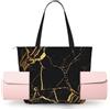 DUWAA 3D elegante oro Marbling Texture Print Bag per le donne borsa a tracolla borsa yoga facile da piegare Laptop Shopping Bag borsa sportiva per viaggio