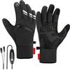 Générique Guanti riscaldati elettrici - Guanti riscaldanti a mano ricaricabili con tasche | Touch screen di tre per sport invernali, snowboard, sci, escursionismo, ciclismo, cha