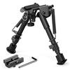 Tactical Area Bipiede telescopico da 6-9 Pollici con Supporto Pendolo telescopico Regolabile con Ritorno a Molla 20mm
