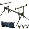 Croch Pod Pesca palo Post Asta Pod con Bank Sticks,Titolare della Licenza di Pesca, Rod Rests e Carry Case