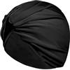 Tressify Cuffia da nuoto turbante da donna, taglia grande, per capelli lunghi, design elegante plissettato, comoda cuffia da nuoto in poliestere, vestibilità non aderente