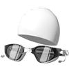 Generic Occhiali Da Nuoto - Confortevole protezione UV | Occhiali Da Piscina Anti-UV Con Cappello,Per Uomini Donne Ragazze Giovani Adolescenti Marito Figlia Famiglia
