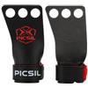 PICSIL - Paracalli RX, Grips Professionali in Fibra di Carbonio, Sottili e Resistenti, Uso Con Magnesio, Ideale per Cross Training, Ginnastica e Calistenics, a 3 Fori (Rosso, L)
