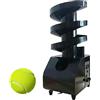 Generic Allenatore da tennis portatile con alimentazione automatica della palla, velocità regolabile, tramoggia a 30 palline, alimentato a batteria per pratica domestica