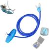 Generisch Set completo di attrezzatura da nuoto con boccaglio a secco, tubo galleggiante per snorkeling, tappi per le orecchie con clip per il naso, esplorazione 'acqua, attrezzatura da spiaggia