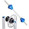 Generic Supporto di allineamento delle ruote, adattatore professionale per assi passanti per ciclismo, supporto di allineamento per principianti e professionisti, attrezzatura da ciclismo per casa, lavoro