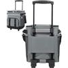 Generisch Frigorifero con rotelle, grande contenitore per il ghiaccio a prova di perdite, 35 l, con manico a ruote, impermeabile, isolato, con carrello staccabile, portatile, retrattile, per spiaggia