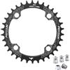 QIAMNI 104 BCD 32T 34T 36T 38T - Corona singola stretta larga con 4 bulloni per pignone per bici da strada, mountain bike, BMX MTB (nero, 34T)