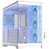 Asus A32 Plus TG ARGB White Midi-Tower ATX PC Case Vetro Temperato