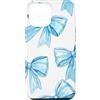 Coquette Aesthetic Blue Bow Gifts Custodia per iPhone 12 Pro Max Nastro blu pastello Coquette Estetica