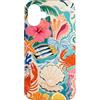 Summer Aesthetic Beachy Collage Custodia per iPhone 16 Plus Spiaggia Estate Costiera Collage Aragosta Granchio Ibisco Sardina