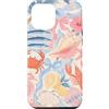 Summer Aesthetic Beachy Collage Custodia per iPhone 12 Pro Max Spiaggia Estate Aragosta Granchio Sardina Costiera Collage Girly