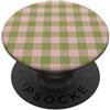 Preposh Rosa e Verde Oliva Gingham Preppy Estetica Girly Trendy PopSockets PopGrip Adesivo