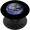 Earth From Space North America View Plan Terra Pianeta, Piatto, Terra America del Nord Globo Spazio Nuvole PopSockets PopGrip Adesivo