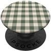 Preposh Verde Salvia Crema Gingham Preppy Estetica Girly Trendy PopSockets PopGrip Adesivo