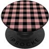 Preposh Nero Pesca Rosa Gingham Preppy Estetica Girly Trendy PopSockets PopGrip Adesivo