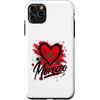 Morocco Travel Heart Co Custodia per iPhone 11 Pro Max Bandiera a forma di cuore con scritta I Love Morocco, souvenir turistico